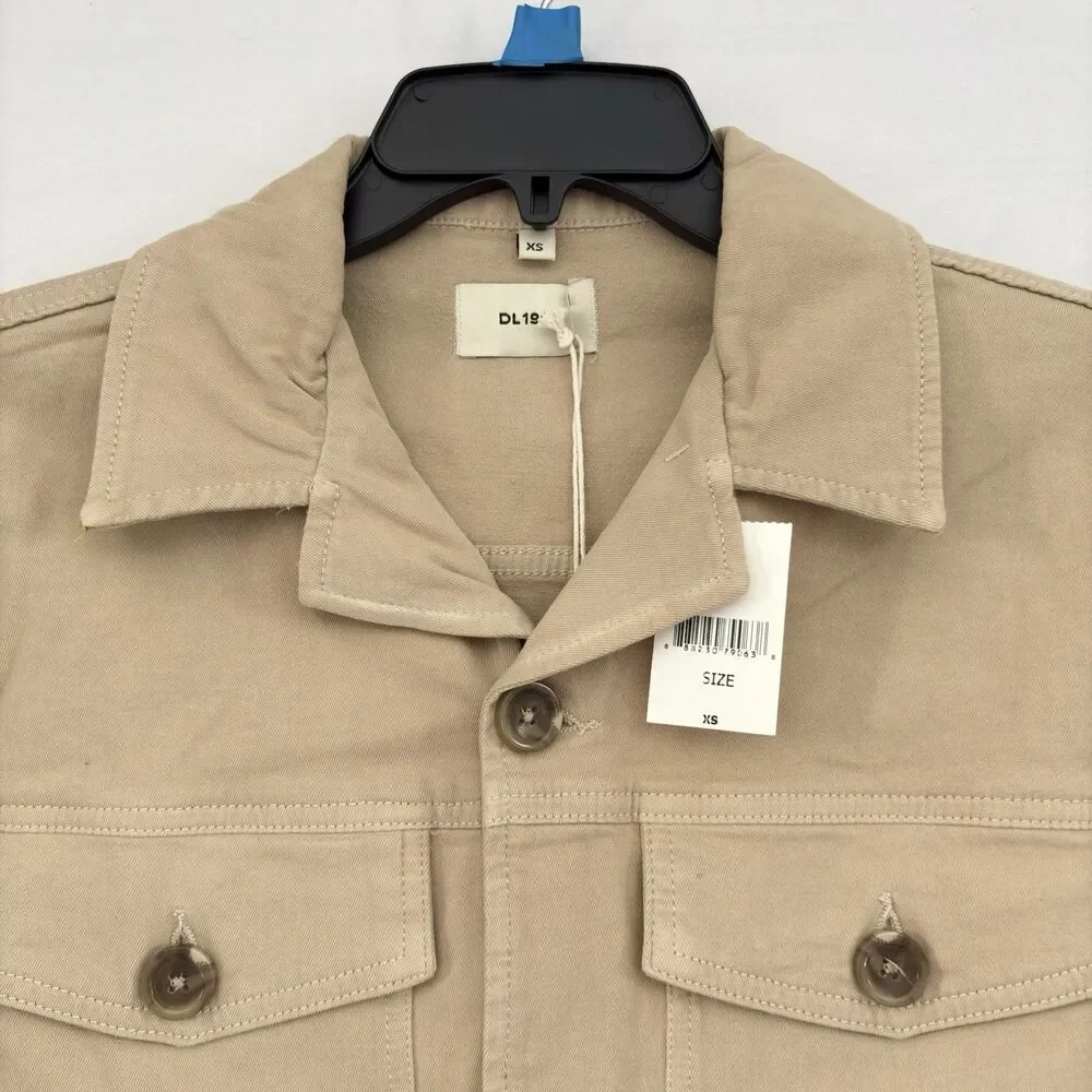 DL1961 Tan Cotton Twill Chore Jacket Utility Field Coat Womens‎ XS New